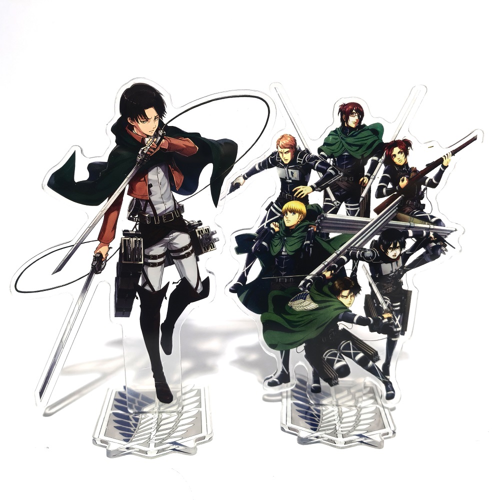 Action Figure Stand - 타이탄 아크릴 스탠딩 Eren Mikasa Levi