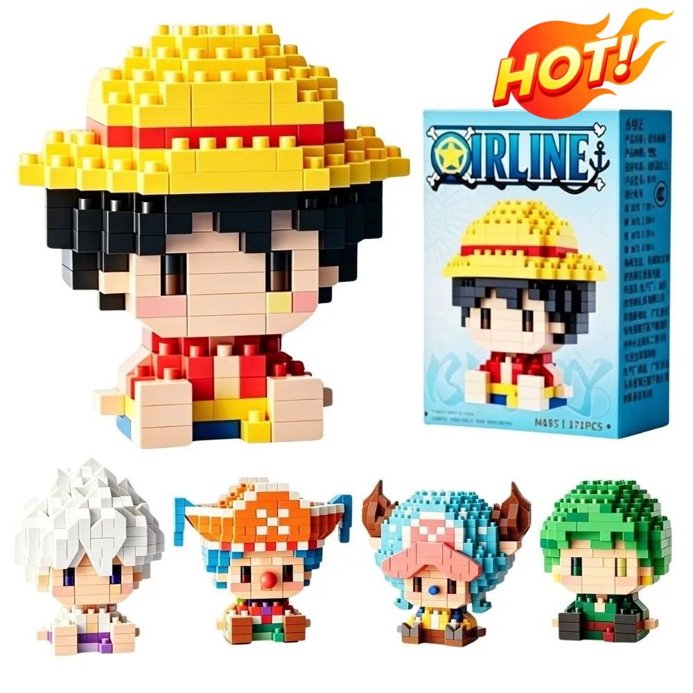 Building Block Mini - 원피스, 태양신 니카, 루피, 초퍼, 에이스,